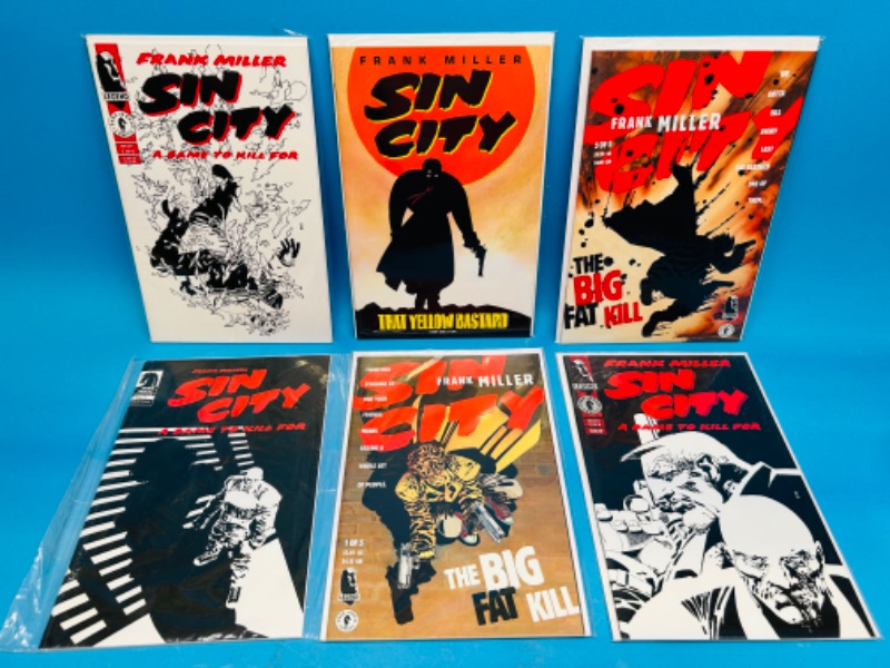 Photo 1 of 686542…6 Sin City  comics in plastic sleeves 