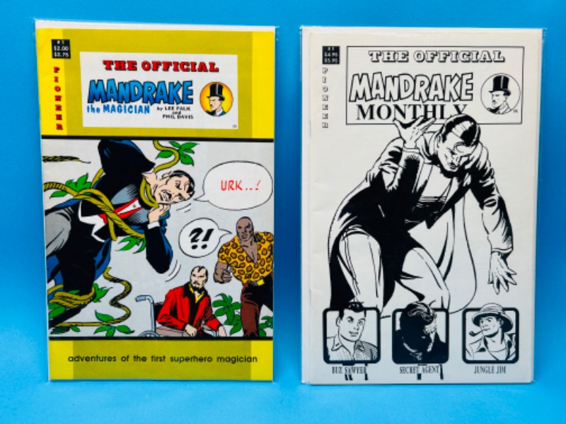 Photo 1 of 686556…2 vintage the official Mandrake comics #1’s in plastic sleeves 