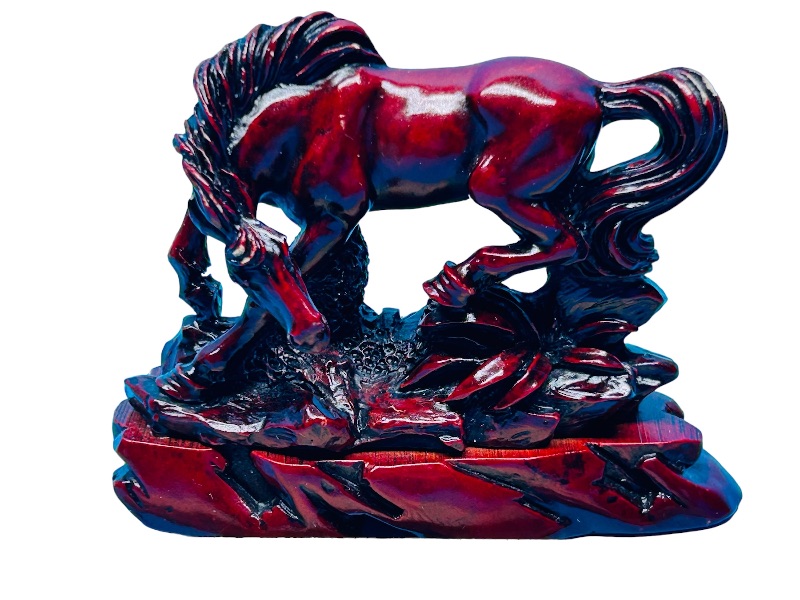 Photo 2 of 686564…3.5 x 2” red resin horse figure 