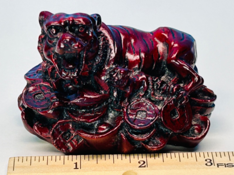 Photo 1 of 686566…3” red resin tiger figure 