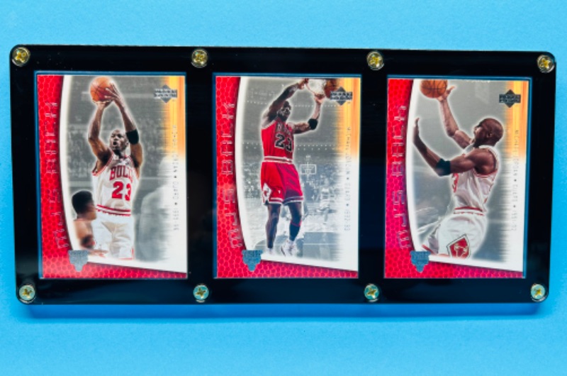 Photo 1 of 686581…3 Michael Jordan cards in case -upper deck MJ’s back