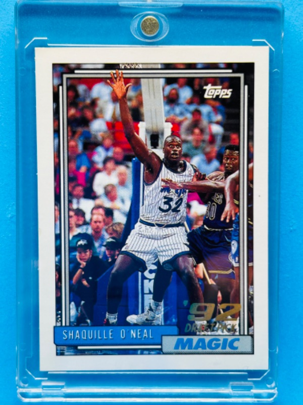 Photo 1 of 686584…topps Shaquille O’Neal rookie card 362 in hard plastic case