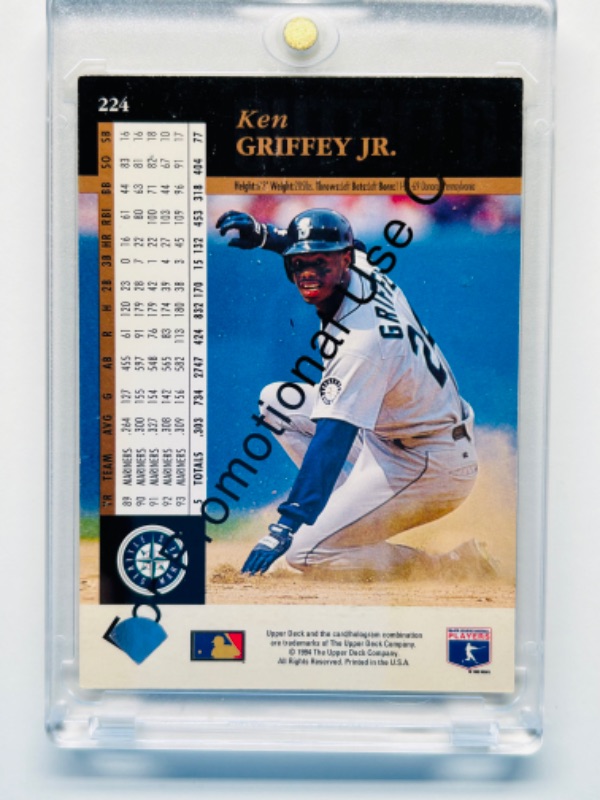 Photo 2 of 686593… Upper deck, Ken Griffey Jr.  card 224 in hard plastic case