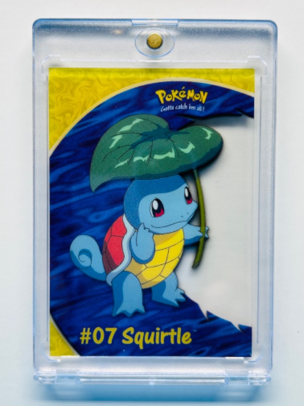 Photo 1 of 686596…Topps Pokémon card #07 Squirtle PC4 in hard plastic case