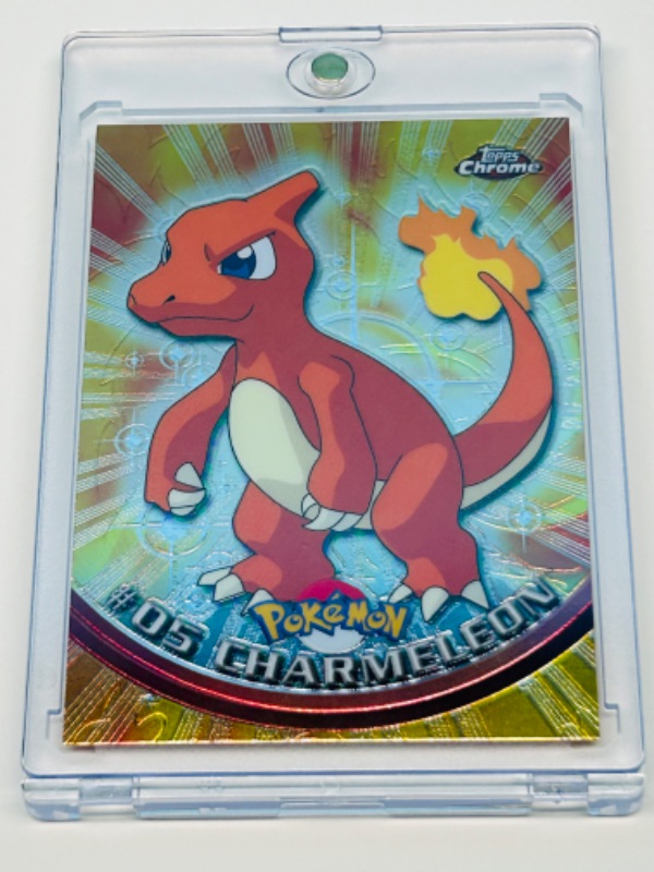 Photo 1 of 686599…Topps Chrome Pokémon #05 Charmeleon card in hard plastic case 