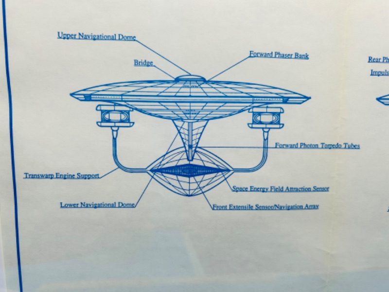 Photo 2 of 686612… USS Enterprise NCC-1701 D Centurian series Battlecruiser blueprint 