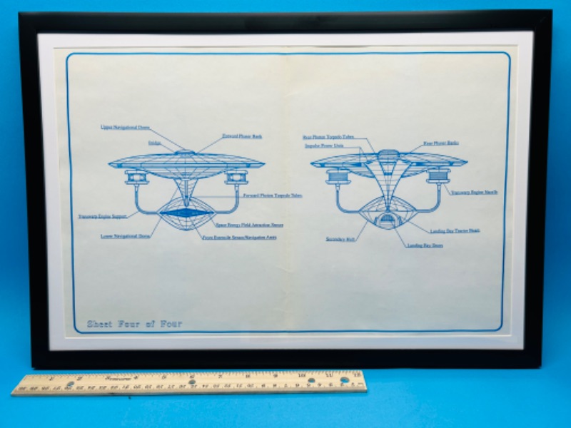 Photo 1 of 686612… USS Enterprise NCC-1701 D Centurian series Battlecruiser blueprint 