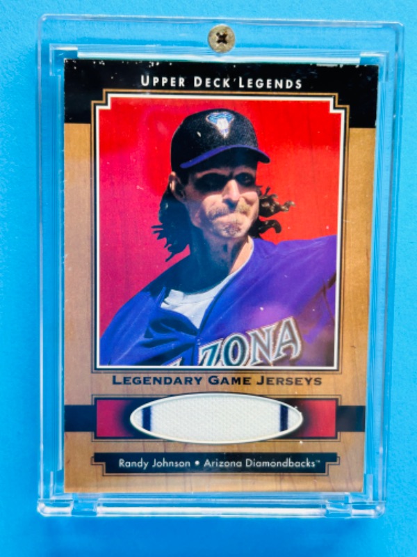 Photo 1 of 686613… Randy Johnson jersey card J-RJO in hard plastic case 