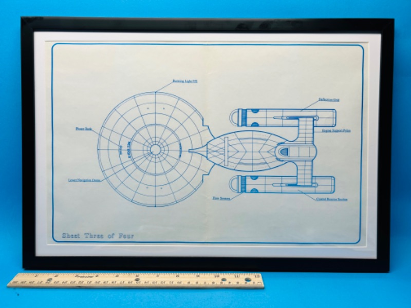 Photo 1 of 686614… USS Enterprise NCC-1701 D Centurian series Battlecruiser blueprint 