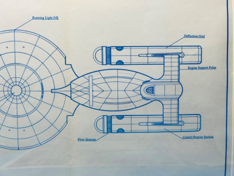 Photo 3 of 686614… USS Enterprise NCC-1701 D Centurian series Battlecruiser blueprint 