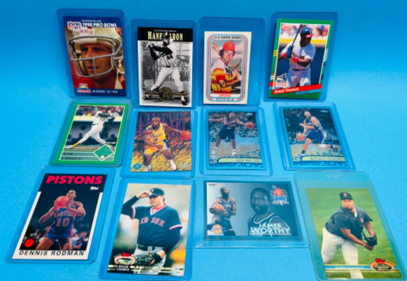 Photo 1 of 686624…12 sports cards in hard plastic sleeves 