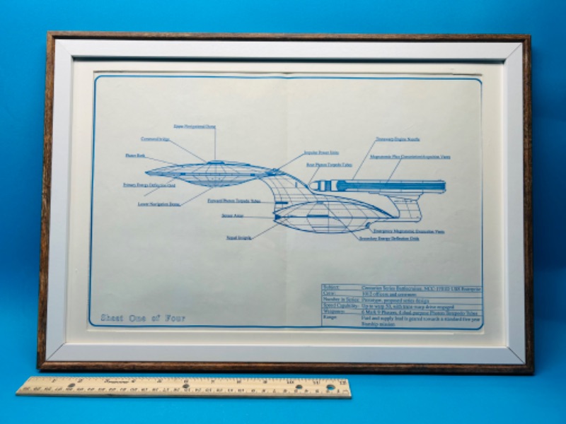 Photo 1 of 686628… USS Enterprise NCC-1701 D Centurian series Battlecruiser blueprint 