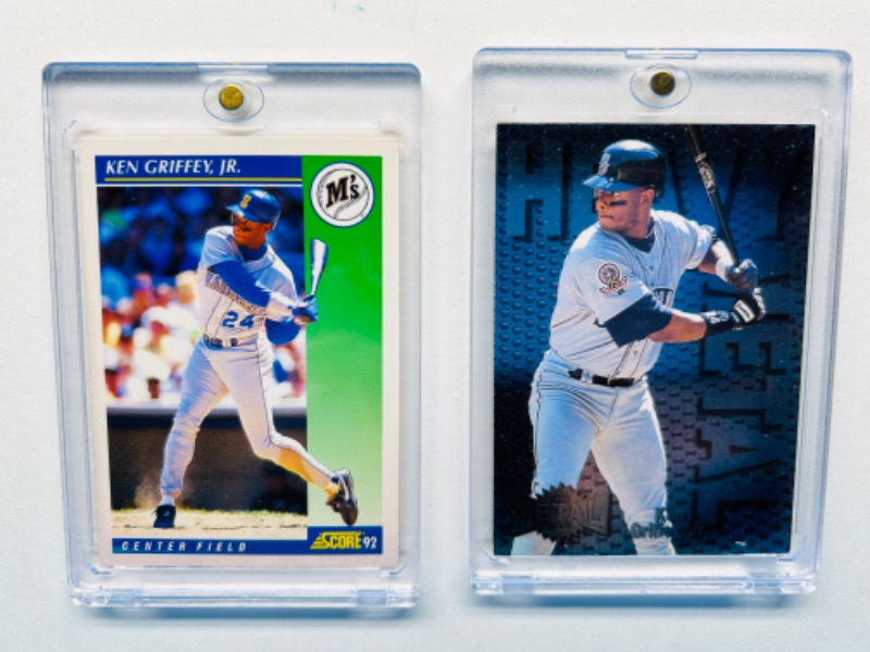 Photo 1 of 686637…2 Ken Griffey jr. Cards  in hard plastic case