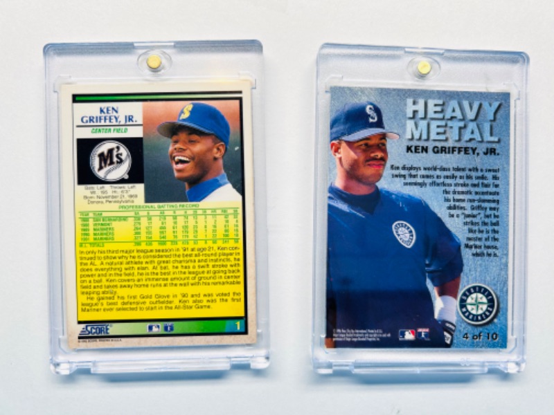 Photo 2 of 686637…2 Ken Griffey jr. Cards  in hard plastic case