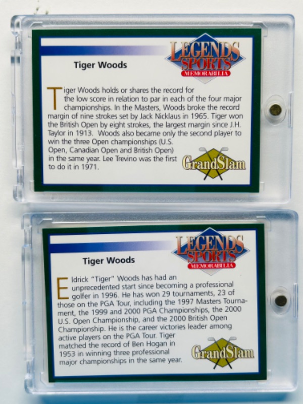 Photo 2 of 686641…2 Tiger Woods cards  in hard plastic cases 