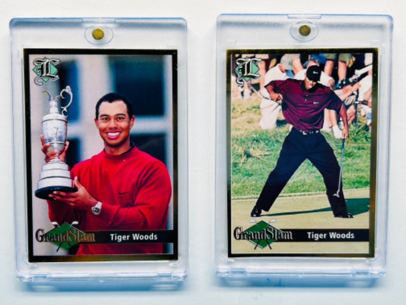 Photo 1 of 686641…2 Tiger Woods cards  in hard plastic cases 