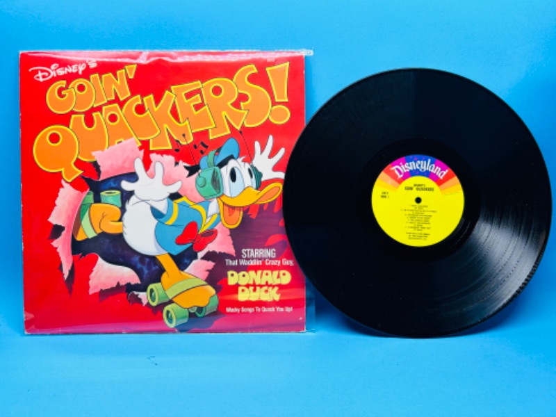 Photo 1 of 686654…Disney Going Quackers vinyl record 33 rpm in plastic sleeve 