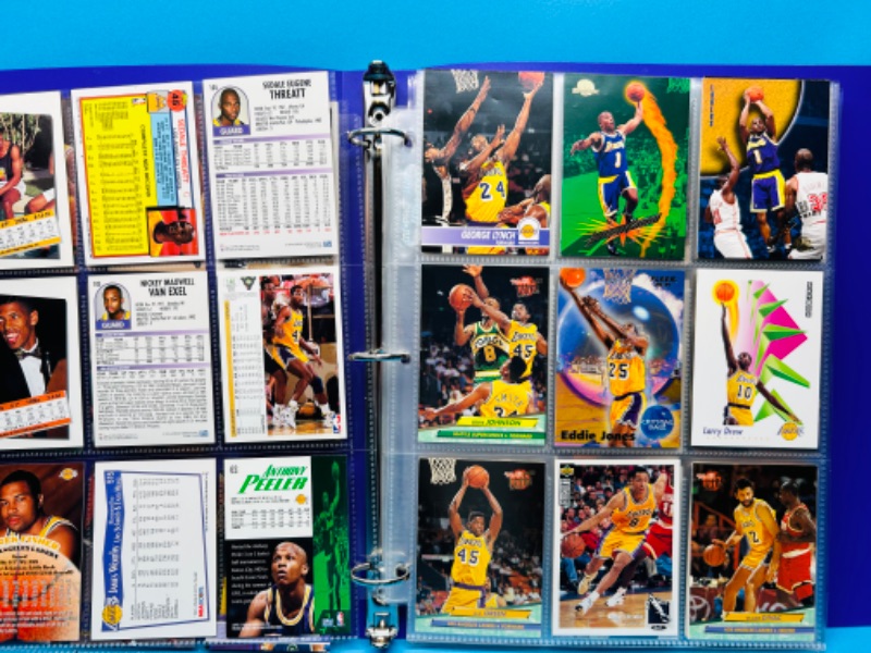 Photo 7 of 686669…90 mixed Lakers basketball team cards in binder 