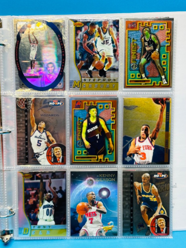 Photo 9 of 686674…108  mixed basketball refractor, chrome, and foil cards in binder 