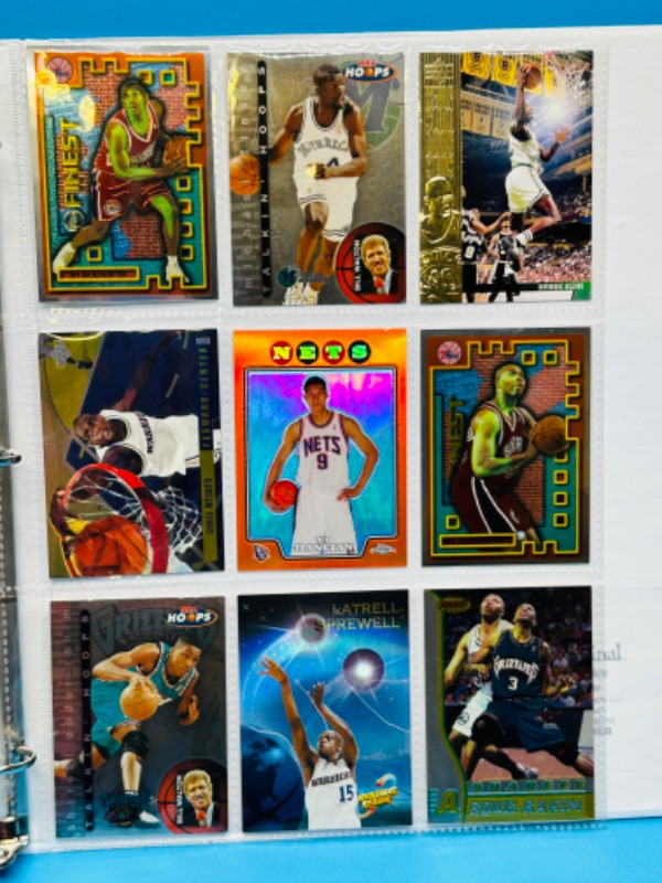 Photo 7 of 686674…108  mixed basketball refractor, chrome, and foil cards in binder 