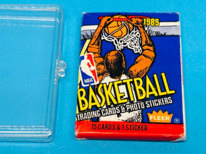 Photo 6 of 686679…sealed Fleer 1989 basketball wax pack -possible Michael Jordan-in case