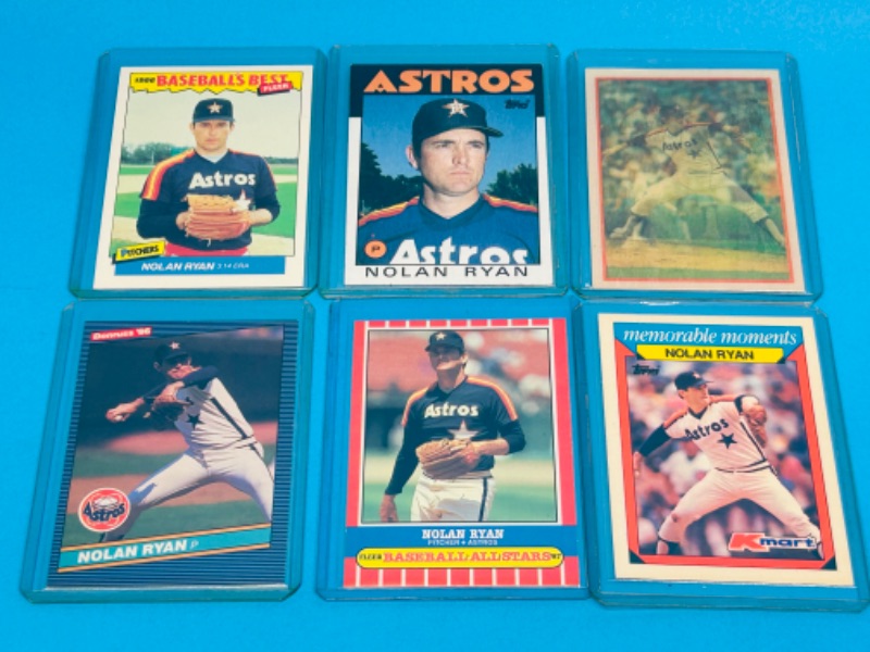 Photo 1 of 686684…6 Nolan Ryan trading cards in hard plastic sleeves 