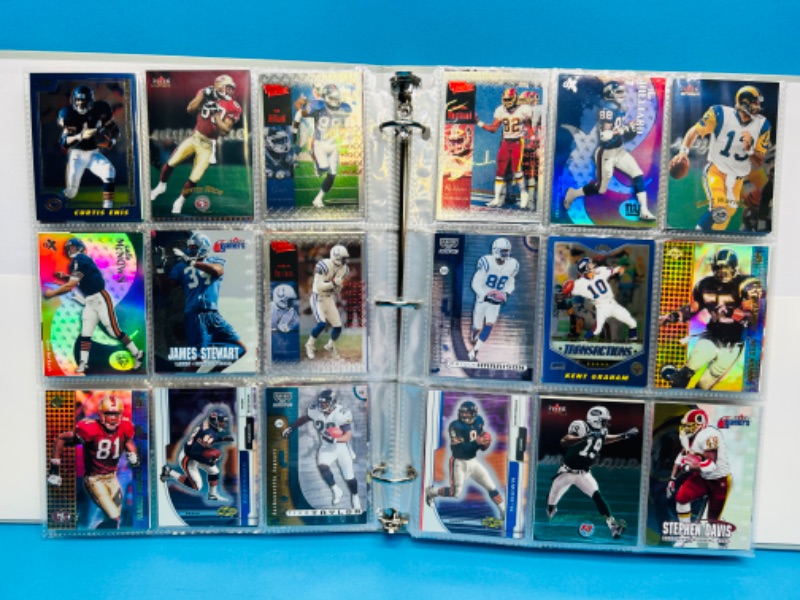 Photo 14 of 686691…270 mixed football refractor, chrome, holo and foil cards in binder