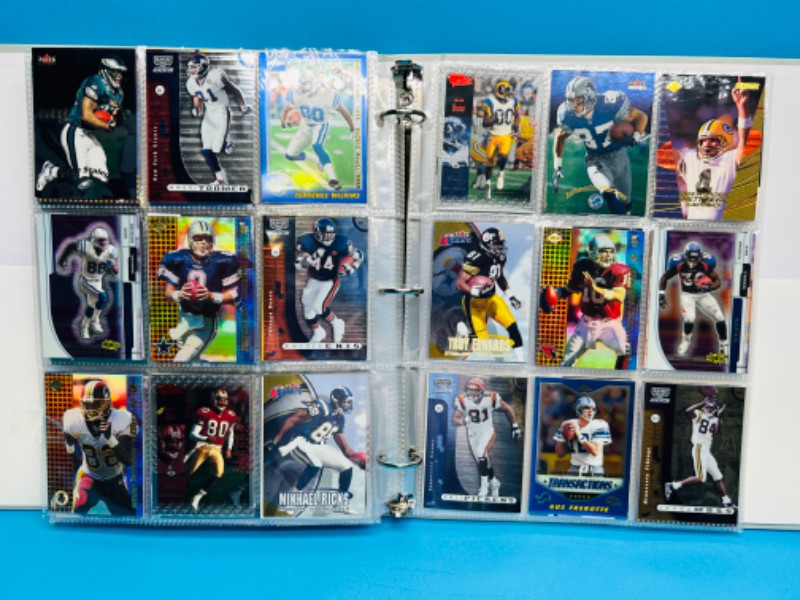 Photo 12 of 686691…270 mixed football refractor, chrome, holo and foil cards in binder