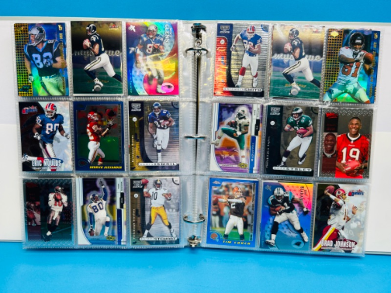 Photo 5 of 686691…270 mixed football refractor, chrome, holo and foil cards in binder