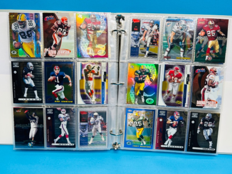 Photo 7 of 686691…270 mixed football refractor, chrome, holo and foil cards in binder