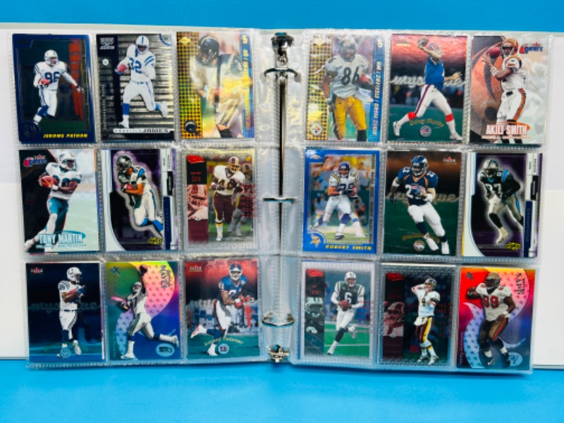 Photo 4 of 686691…270 mixed football refractor, chrome, holo and foil cards in binder