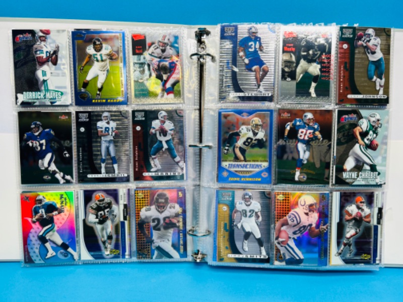 Photo 6 of 686691…270 mixed football refractor, chrome, holo and foil cards in binder