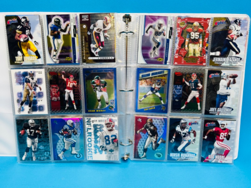 Photo 8 of 686693…270 mixed football refractor, chrome, holo and foil cards in binder