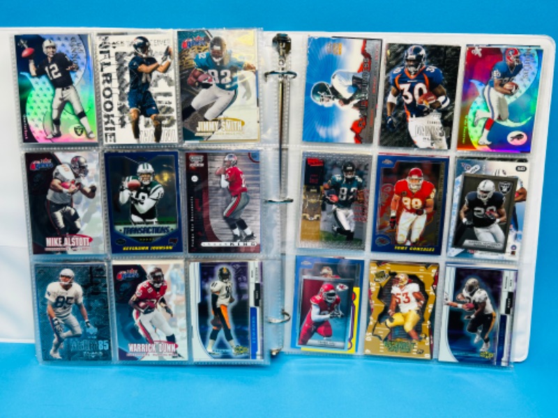 Photo 13 of 686693…270 mixed football refractor, chrome, holo and foil cards in binder