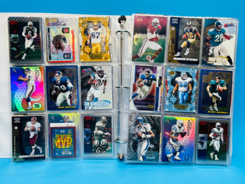 Photo 7 of 686693…270 mixed football refractor, chrome, holo and foil cards in binder