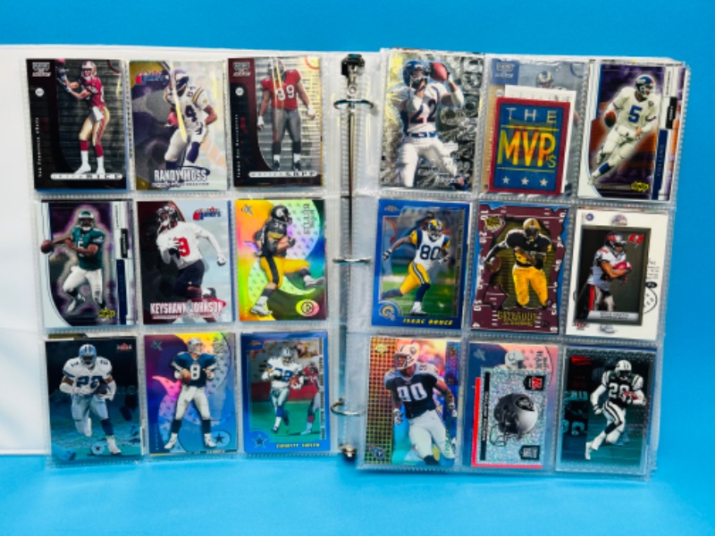 Photo 12 of 686693…270 mixed football refractor, chrome, holo and foil cards in binder