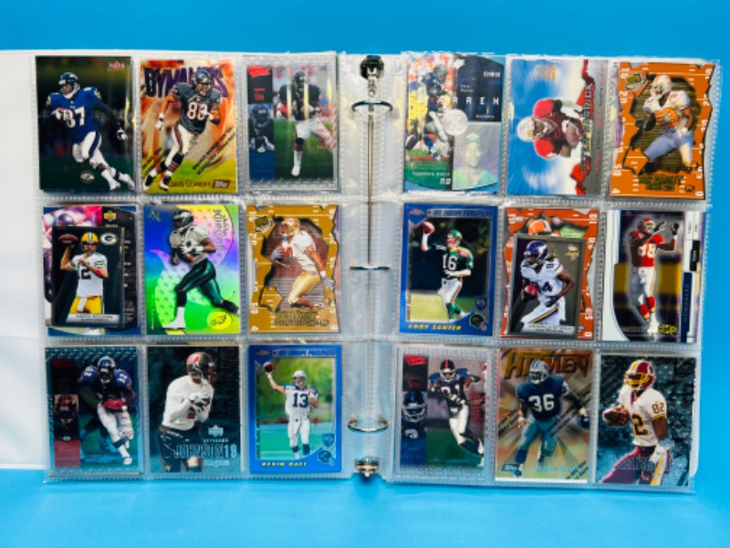 Photo 4 of 686693…270 mixed football refractor, chrome, holo and foil cards in binder