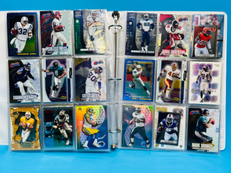 Photo 6 of 686693…270 mixed football refractor, chrome, holo and foil cards in binder