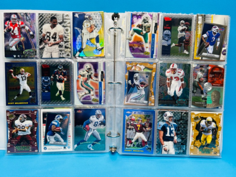 Photo 5 of 686693…270 mixed football refractor, chrome, holo and foil cards in binder