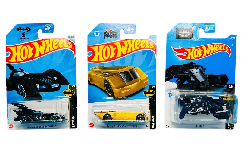 Photo 1 of 686700… 3 Batman hot wheels die cast cars 