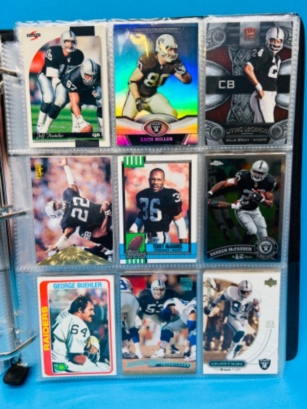 Photo 14 of 686703…153 mixed Raiders football cards in binder 