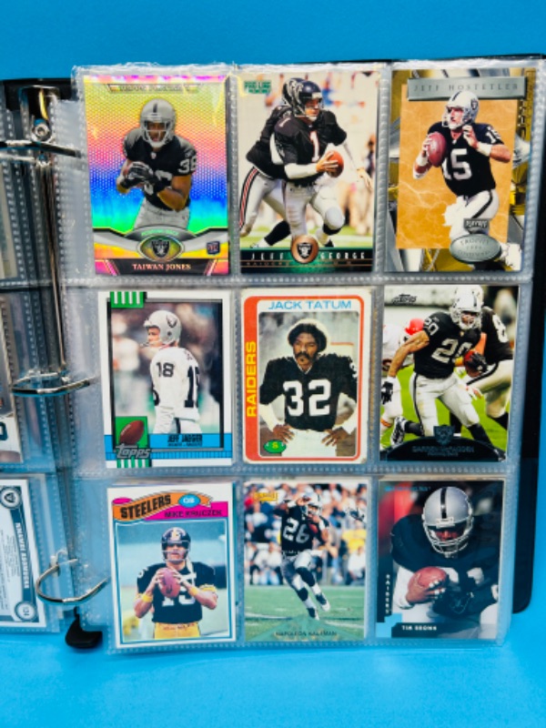 Photo 12 of 686703…153 mixed Raiders football cards in binder 