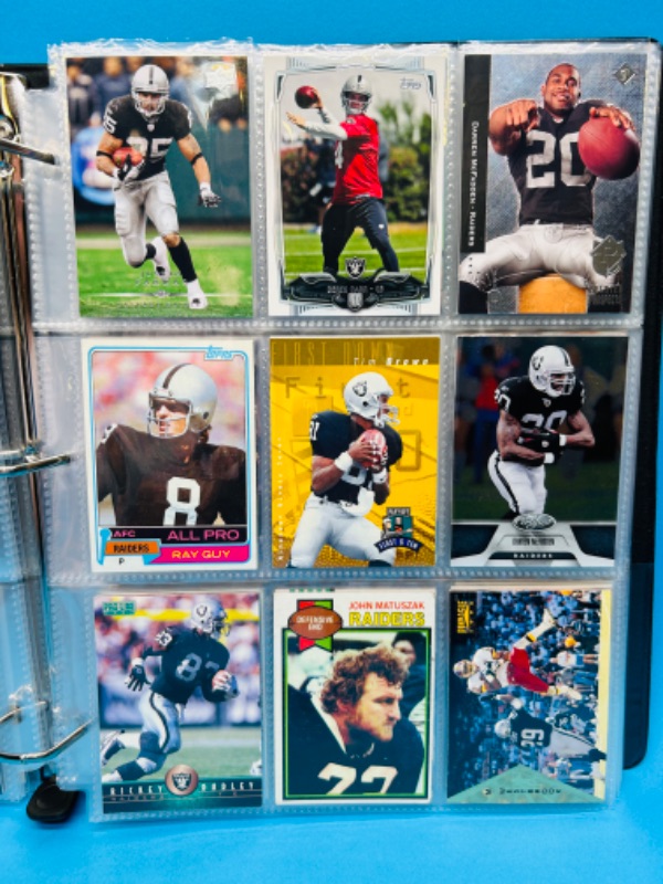 Photo 7 of 686703…153 mixed Raiders football cards in binder 