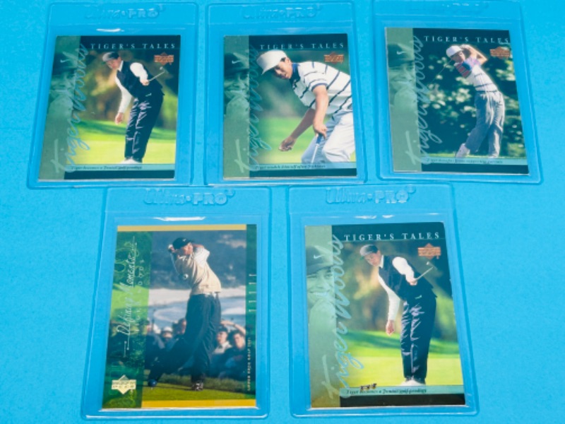 Photo 1 of 686706…5 Tiger Woods cards in plastic sleeves 