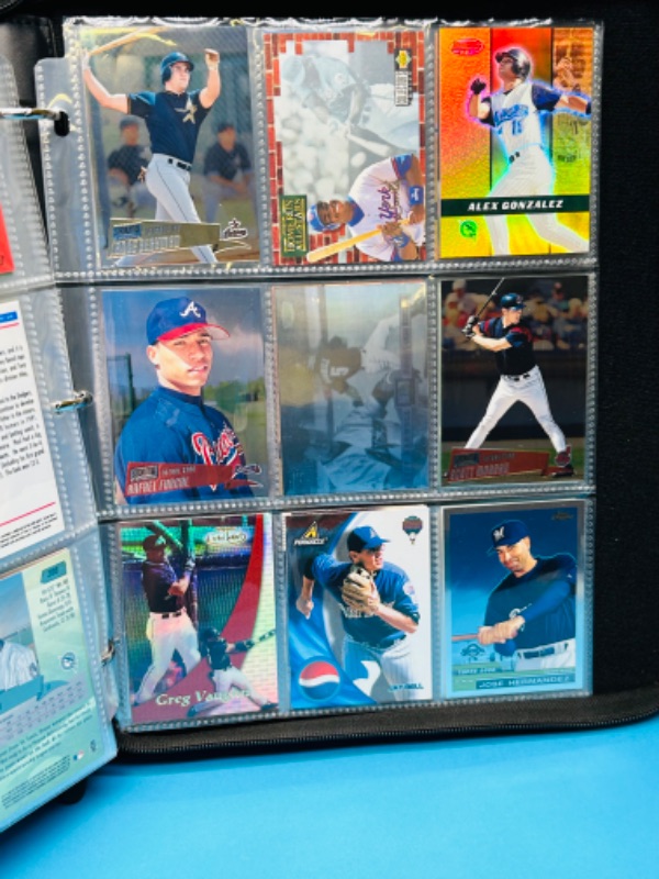 Photo 1 of 686712…171 mixed baseball refractor, holo, chrome, and foil cards in binder 