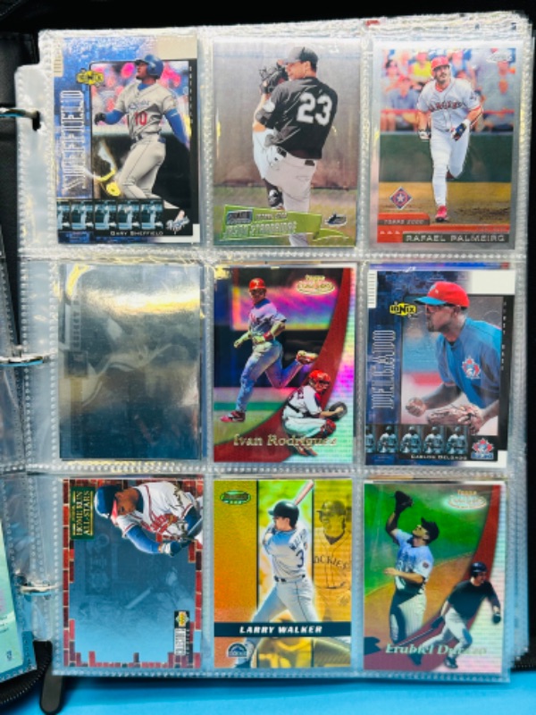 Photo 13 of 686712…171 mixed baseball refractor, holo, chrome, and foil cards in binder 