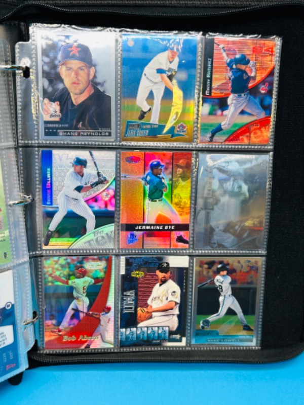 Photo 1 of 686712…171 mixed baseball refractor, holo, chrome, and foil cards in binder 