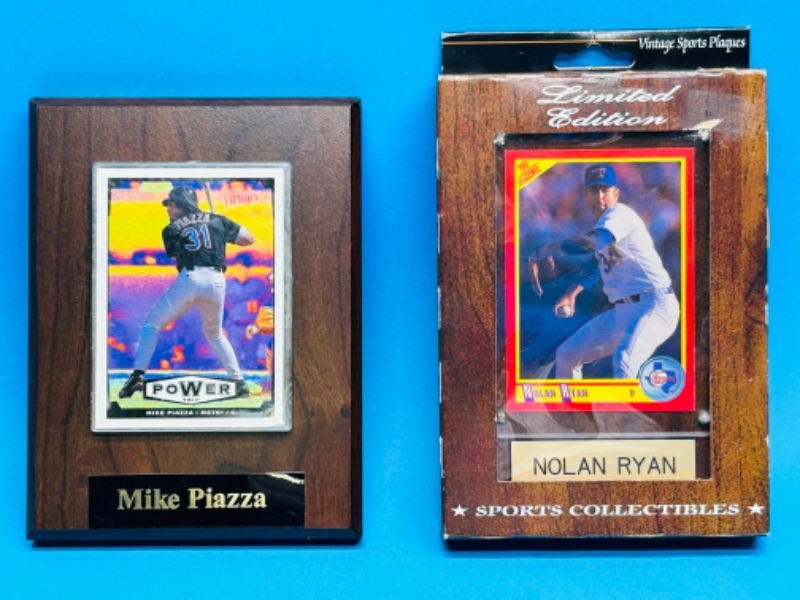 Photo 2 of 686714…2 baseball cards on plaques 