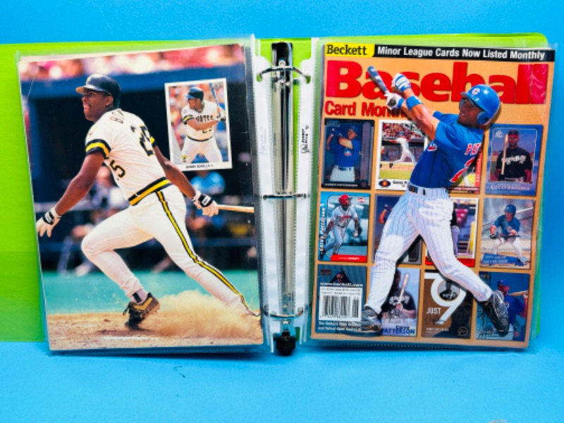 Photo 1 of 686725…7 Beckett baseball magazines in sleeves mostly 1991/92 in binder