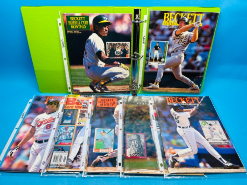 Photo 4 of 686725…7 Beckett baseball magazines in sleeves mostly 1991/92 in binder